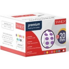 Faber Tanex Nokta Etiketi 20 mm 2500 Lü Mor Tekli Kutu 1