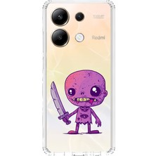 Zeyno Xiaomi Redmi Note 13 4g Uyumlu Mor Zombi Desenli Silikon Kılıf