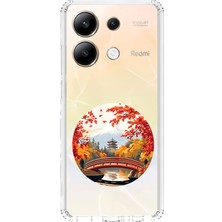 Zeyno Xiaomi Redmi Note 13 4g Uyumlu Sonbahar Köprüsü Desenli Silikon Kılıf