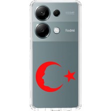 Zeyno Xiaomi Redmi Note 13 Pro 4g Uyumlu Türk Bayrağı ve Atatürk Desenli Silikon Kılıf