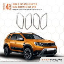 Woodhub Dacia Duster Uyumlu Krom Iç Kapı Kolu Çerçevesi 4 Parça 2018 ve Üzeri