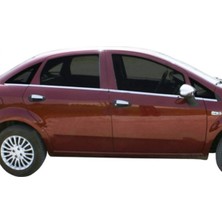 Woodhub Fiat Linea Krom Cam Çıtası 8 Parça P.çelik 2007 ve Sonrası