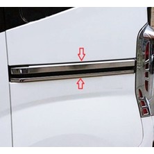 Woodhub Citroen Nemo Krom Sürgülü Kapı Çıtası 4 Parça P.çelik 2008 ve Sonrası