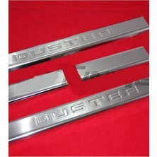 Woodhub Dacia Duster 2018 ve Üzeri Modeller Krom Kapı Eşiği 4 Parça Paslanmaz Çelik