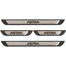 Woodhub Opel Astra H Kasa 2004-2013 Modeller Old Krom Kapı Eşiği 4 Parça Paslanmaz Çelik