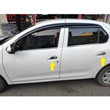 Woodhub Renault Clio 4 Symbol 2013 Üzeri Uyumlu Krom Kapı Kolu 4 Kapı P.çelik
