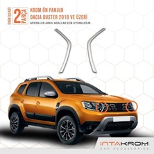 Woodhub Dacia Duster Uyumlu Krom Ön Panjur Çıtası 2018 ve Üzeri 2 Parça