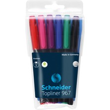 Faber Schneıder Toplıner Fiber Uçlu Kalem 967 0,4 mm 6 Lı Poşet SCR102 1