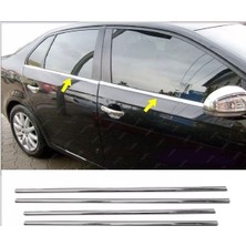Woodhub Vw Jetta Cam Çıtası 4 Parça 2006-2011 Paslanmaz Çelik