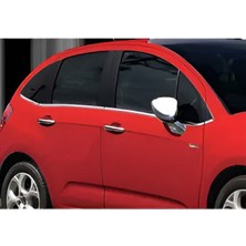 Woodhub Citroen C3 Krom Kapı Kolu 4 Kapı Paslanmaz Çelik 2009 ve Üzeri