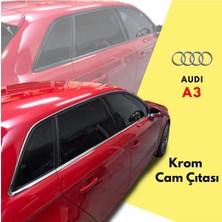 Woodhub Audi A3 Hb Cam Çıtası Çerçevesi Kromu Nikelajı 2013 Sonrası