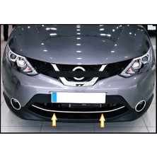 Woodhub Nissan Qashqai Krom Alt Ön Panjur 2014-2017 P. Çelik