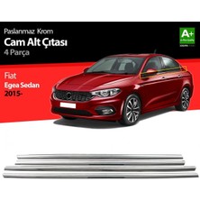 Woodhub S-Dizayn Fiat Egea Sd Krom Cam Çıtası 4 Prç. 2015 Üzeri