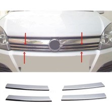 Woodhub Opel Astra H Sedan Krom Ön Panjur 4 Prç. 2004-2010 Arası P. Çelik