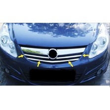 Woodhub Opel Corsa D Krom Ön Panjur 3 Prç. 2007-2014 Arası P. Çelik