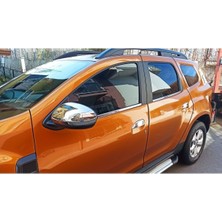 Woodhub Dacia Duster Krom Ayna Kapağı 2 Parça 2018 ve Üzeri Paslanmaz Çelik