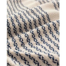 Winta- Madame Coco Denney Çift Kişilik Yatak Örtüsü 220X240 cm Ekru Indigo