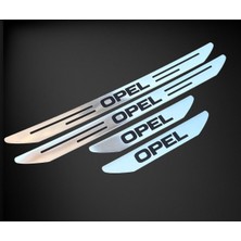 Woodhub Opel Crossland Özel Kapı Eşik Yazısı Krom