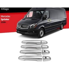 Woodhub Mercedes Sprinter 2006-2017 Model Arası W-906 Krom Kapı Kolu 4 Kapı Paslanmaz Çelik