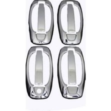 Woodhub Fiat Doblo 2010-2021 Krom Kapı Kolu 4 Kapı Paslanmaz Çelik