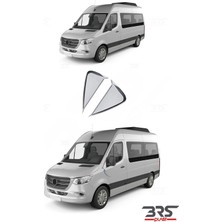 Woodhub Mercedes Sprınter W907 Kelebek Cam Nikelajı Krom 2019 2 Prç.