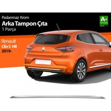 Woodhub Renault Clio 5 Krom Arka Tampon Çıtası 2019 ve Üzeri