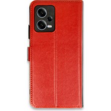 FUJİMAX Xiaomi Redmi Note 12 5g Kılıf Dışı Deri Içi Silikon Kartlıklı Kapaklı Trend S Plus Kapak