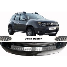 Woodhub Dacia Duster 2010-2017 Model Arası Krom Arka Tampon Üstü Paslanmaz Çelik