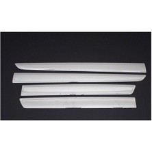 Woodhub Peugeot Partner Tepee 2008 ve Üzeri Krom Yan Kapı Çıtası 4 Parça Paslanmaz Çelik