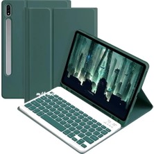 M.TK Moveteck Samsung Galaxy S10 Ultra 14.6 Inç Klavyeli Tablet Kılıfı Kalem Bölmeli Bluetooth Kılıf Q Türkçe SM-X920 SM-X930