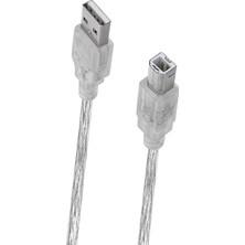 S-Link SL-U2020 USB 2.0 2m Şeffaf Yazıcı Kablo