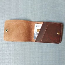 Yadong Shop C Kahverengi Gravür Adı Stili El Yapımı Kişiselleştirilmiş Kredi Kartı Tutucu Deri Kredi Kartı Tutucu Erkek Iş Kartlık Cüzdan Porte Carte Kılıfı Korumak Için (Yurt Dışından)