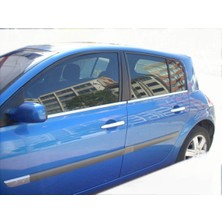 Woodhub Renault Megane 2004 - 2010 Uyumlu 2 Cam Çıtası Hb Krom 4 Parça