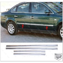 Woodhub Vw Passat 3b Uyumlu Krom Yan Kapı Çıtası 4 Kapı 1996-2005 Arası P. Çelik