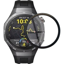 Yediseven Huawei Watch Gt5 Pro 46MM Ekran Koruyucu Tam Kaplama Siyah Pet Pmma