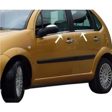 Woodhub Citroen C-3 2002-2009 Modeller Arası Krom Cam Çıtası 4 Parça Paslanmaz Çelik