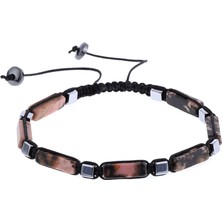 Pembe Hematit Taşlı Erkek Bileklik