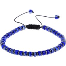 Indigo Hematit Taşlı Erkek Bileklik