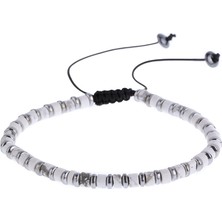 Beyaz Hematit Taşlı Erkek Bileklik