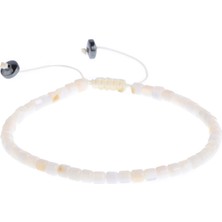 Beyaz Hematit Taşlı Erkek Bileklik