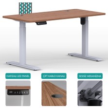 Karr Office O-Flex Tek Motorlu Elektrikli Yükseklik Ayarlı Masa - 140x70 - Bambu