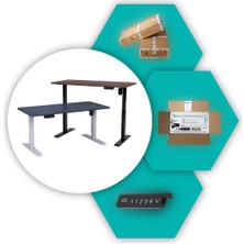 Karr Office O-Flex Tek Motorlu Elektrikli Yükseklik Ayarlı Masa - 140x70 - Bambu