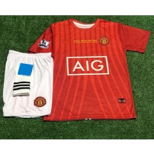 Breathless Manchester United Moskova 2008 Sezonu Cristiano Ronaldo Çocuk Forması 3'lü Set (Red)