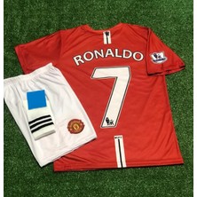 Breathless Manchester United Moskova 2008 Sezonu Cristiano Ronaldo Çocuk Forması 3'lü Set (Red)