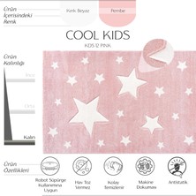 Cool Halı Cool Kids 12 Pembe Çocuk Odası Halısı Hav Toz Vermez Yumuşak Dokulu Bebek Odası Halısı