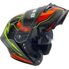 Wosen Çene Açılır Kask WS-202 G1 Siyah