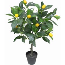 Yapay Sarı Limon Ağacı 70CM Boy Büyük Meyveli Gerçek Görünümlü Limon Ağacı Saksısız