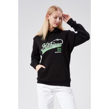 Kapüşonlu Kadın Lacivert Slim Fit Sweatshirt 24FWW64079