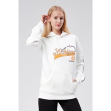 Kapüşonlu Kadın Lacivert Slim Fit Sweatshirt 24FWW64079
