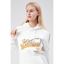 Kapüşonlu Kadın Lacivert Slim Fit Sweatshirt 24FWW64079